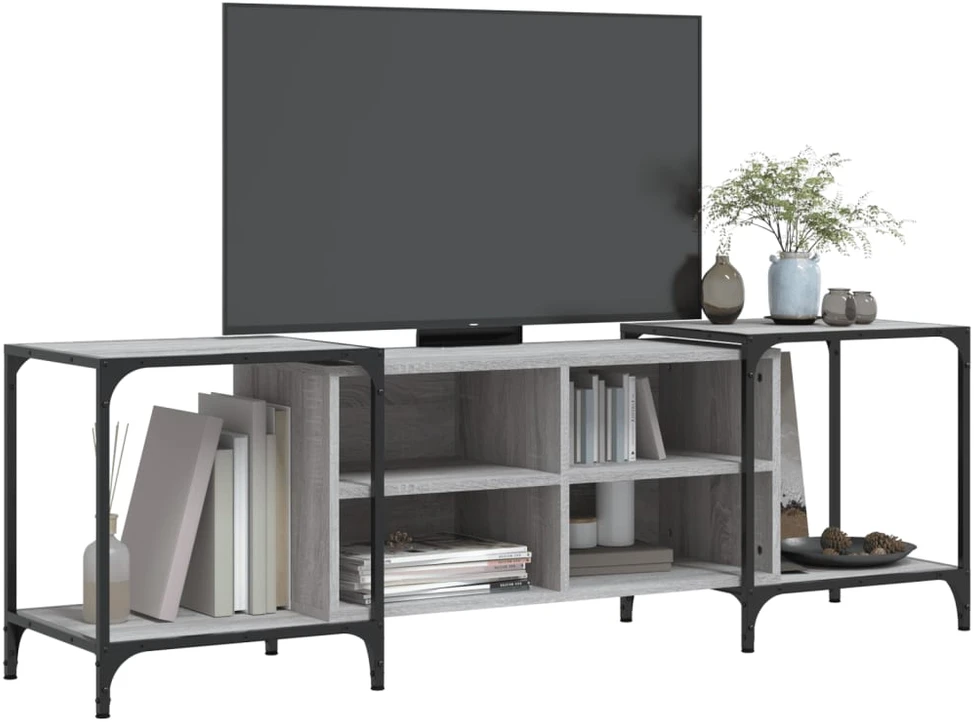 TV staliukas Televizoriaus spintelė, pilka ąžuolo, 153x37x50cm, mediena