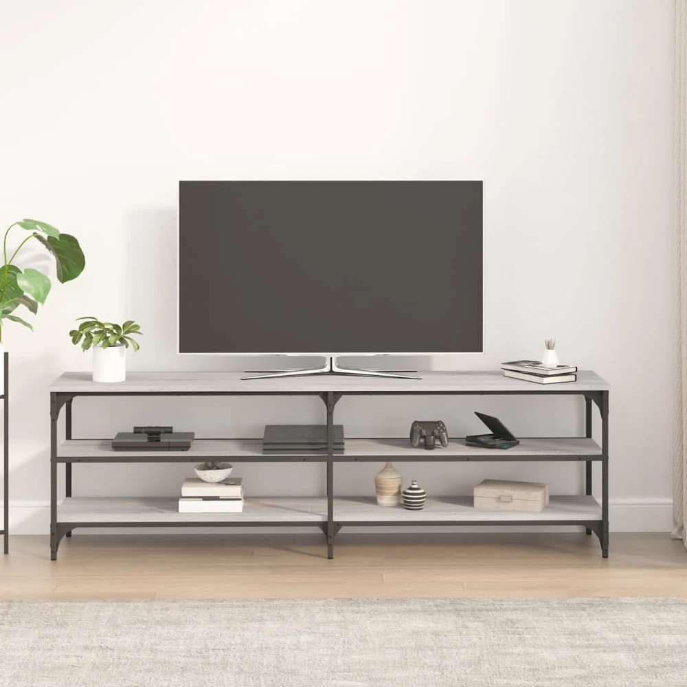 TV staliukas Televizoriaus spintelė, pilka ąžuolo, 160x30x50cm, mediena