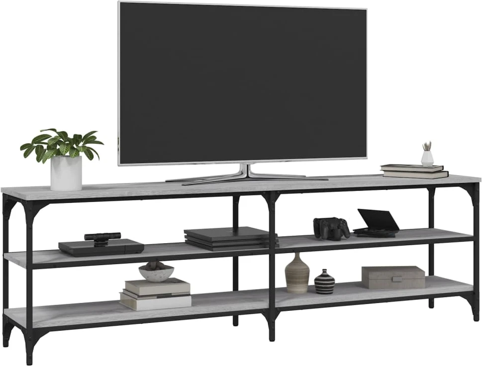 TV staliukas Televizoriaus spintelė, pilka ąžuolo, 160x30x50cm, mediena