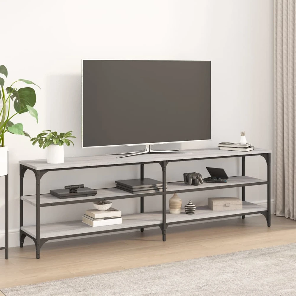 TV staliukas Televizoriaus spintelė, pilka ąžuolo, 160x30x50cm, mediena