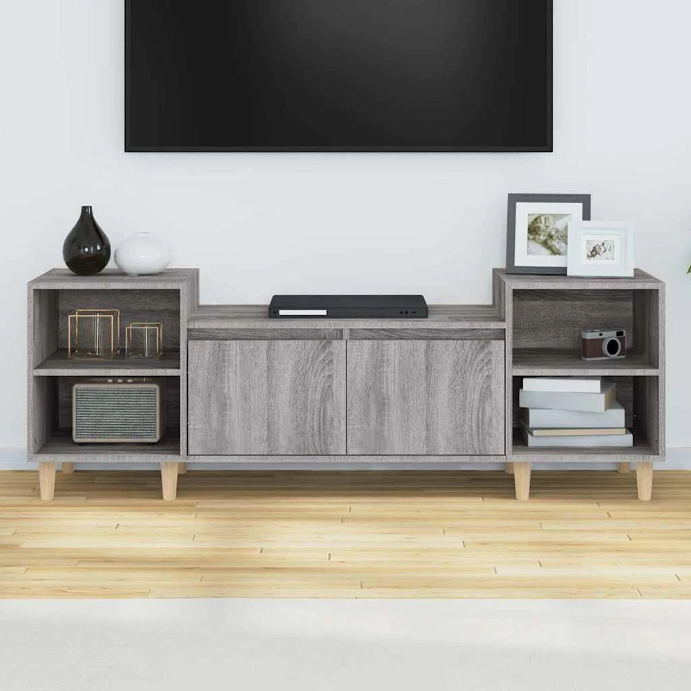 TV staliukas Televizoriaus spintelė, pilka ąžuolo, 160x35x55cm, mediena