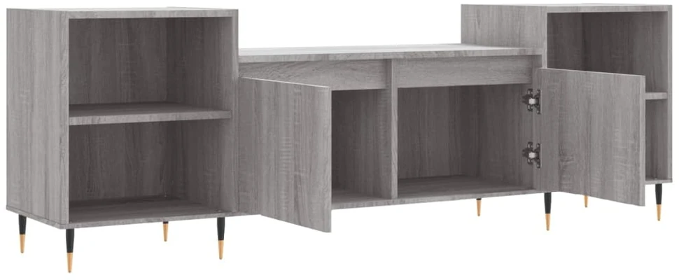 TV staliukas Televizoriaus spintelė, pilka ąžuolo, 160x35x55cm, mediena