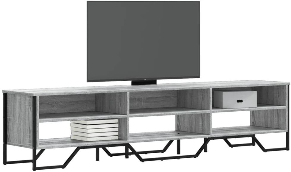 TV staliukas Televizoriaus spintelė, pilka ąžuolo, 180x34x41cm, mediena
