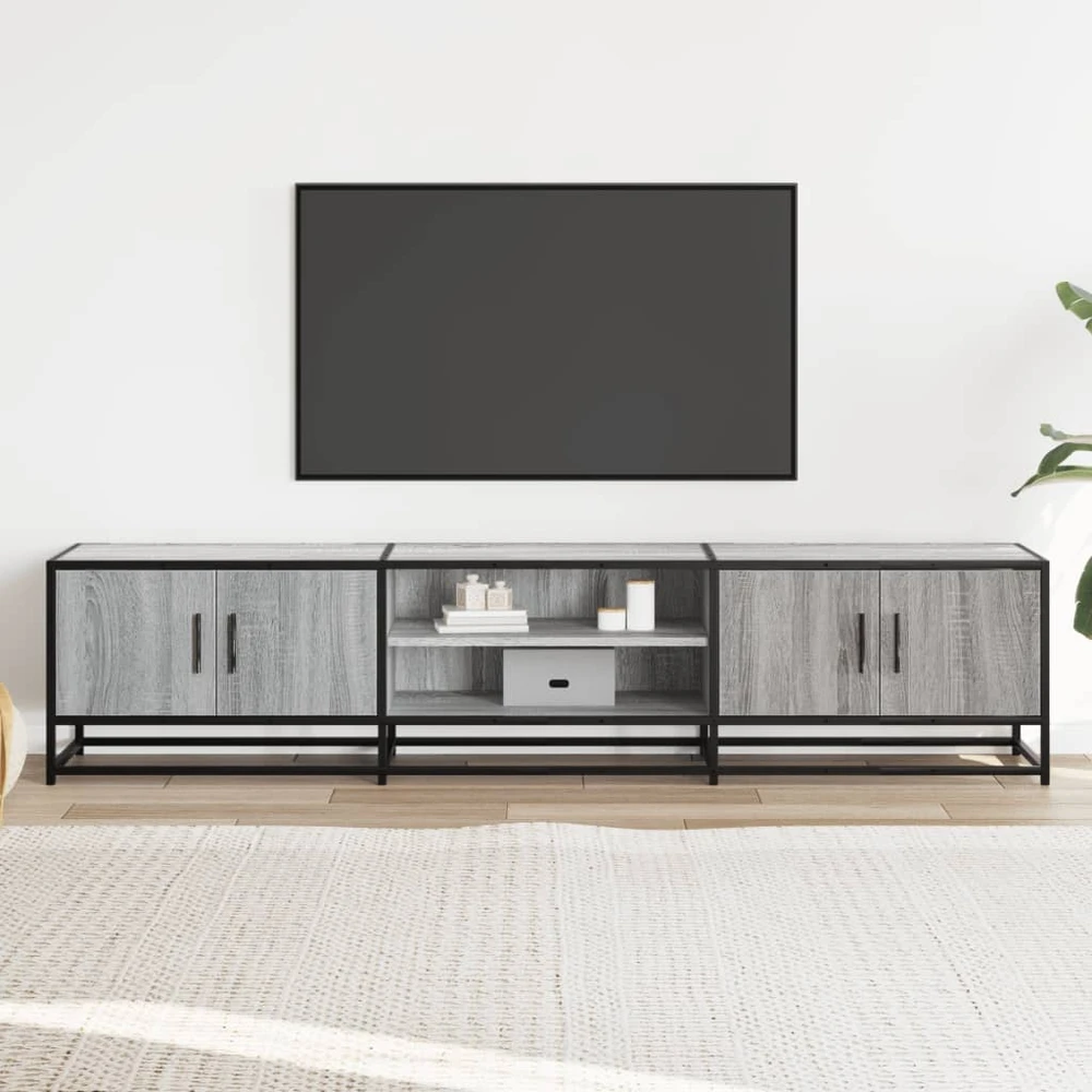 TV staliukas Televizoriaus spintelė, pilka ąžuolo, 180x35x41cm, mediena