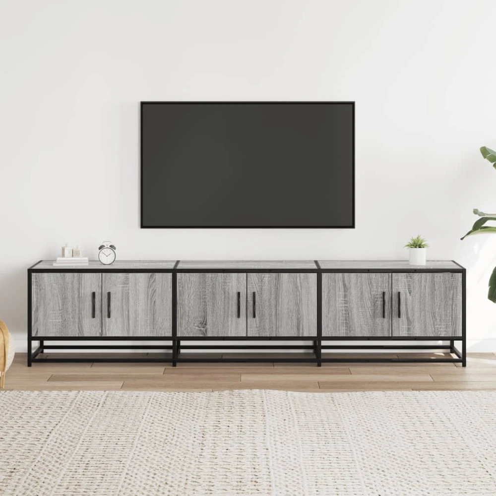 TV staliukas Televizoriaus spintelė, pilka ąžuolo, 180x35x41cm, mediena