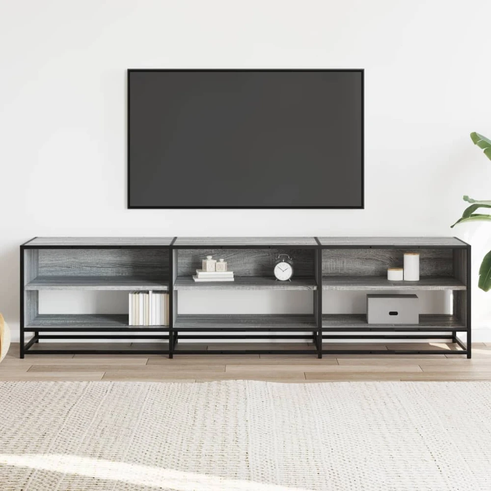 TV staliukas Televizoriaus spintelė, pilka ąžuolo, 180x40x46cm, mediena