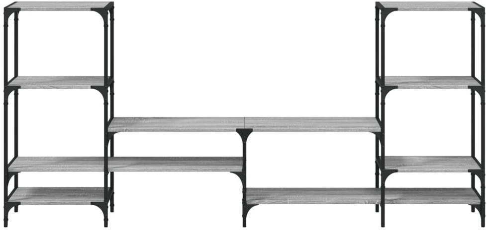 TV staliukas Televizoriaus spintelė, pilka ąžuolo, 206,5x28,5x95cm, mediena