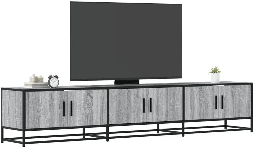 TV staliukas Televizoriaus spintelė, pilka ąžuolo, 210x35x41cm, mediena