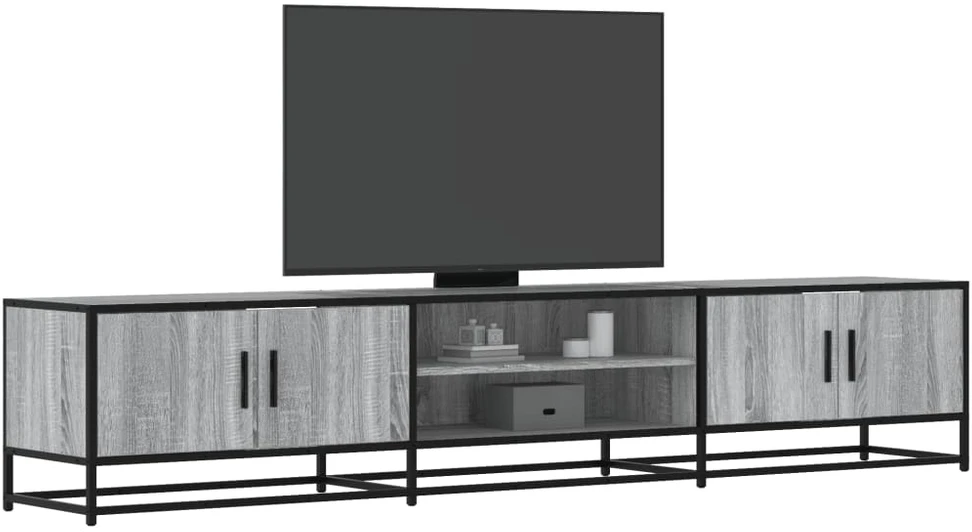 TV staliukas Televizoriaus spintelė, pilka ąžuolo, 210x35x41cm, mediena