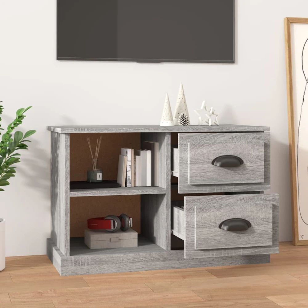 TV staliukas Televizoriaus spintelė, pilka ąžuolo, 73x35,5x47,5cm, mediena