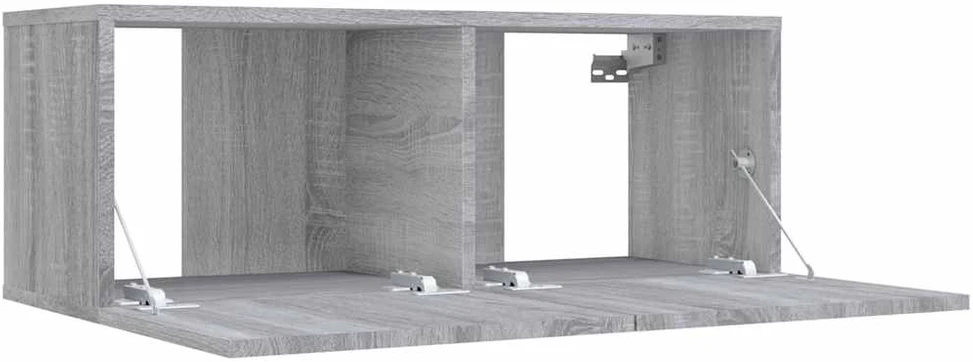 TV staliukas Televizoriaus spintelė, pilka ąžuolo, 80x30x30cm, mediena