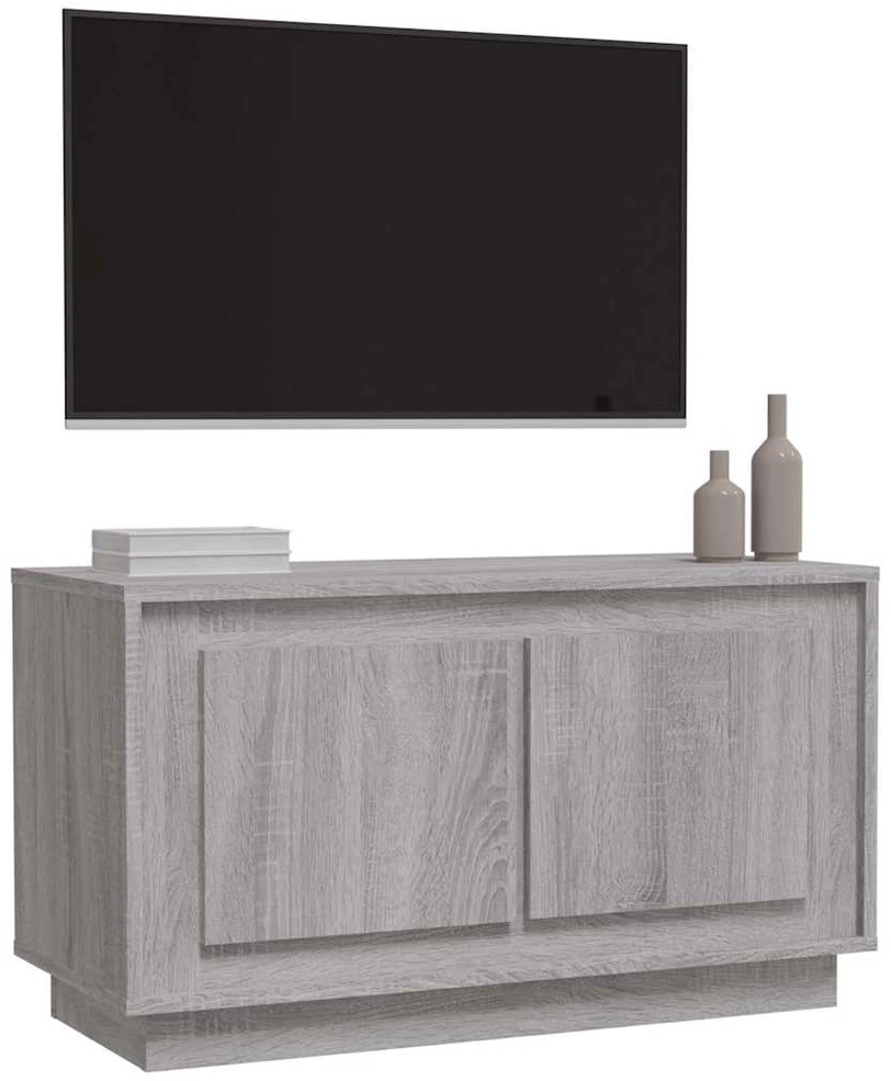TV staliukas Televizoriaus spintelė, pilka ąžuolo, 80x35x45cm, mediena
