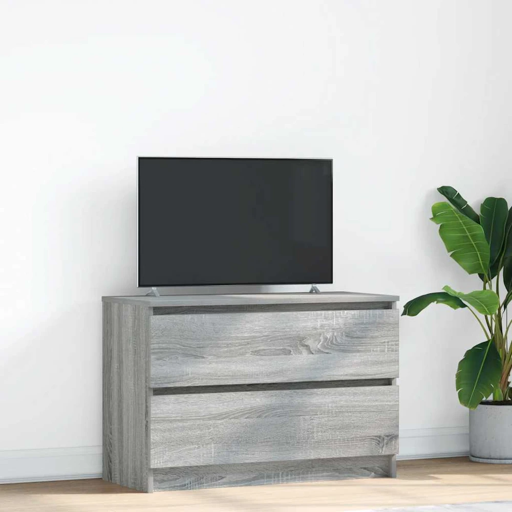 TV staliukas Televizoriaus spintelė, pilka ąžuolo, 80x35x54 cm, mediena