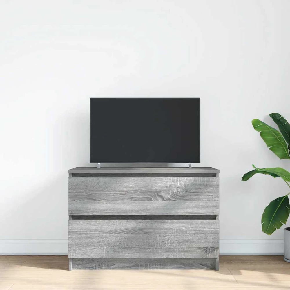 TV staliukas Televizoriaus spintelė, pilka ąžuolo, 80x35x54 cm, mediena