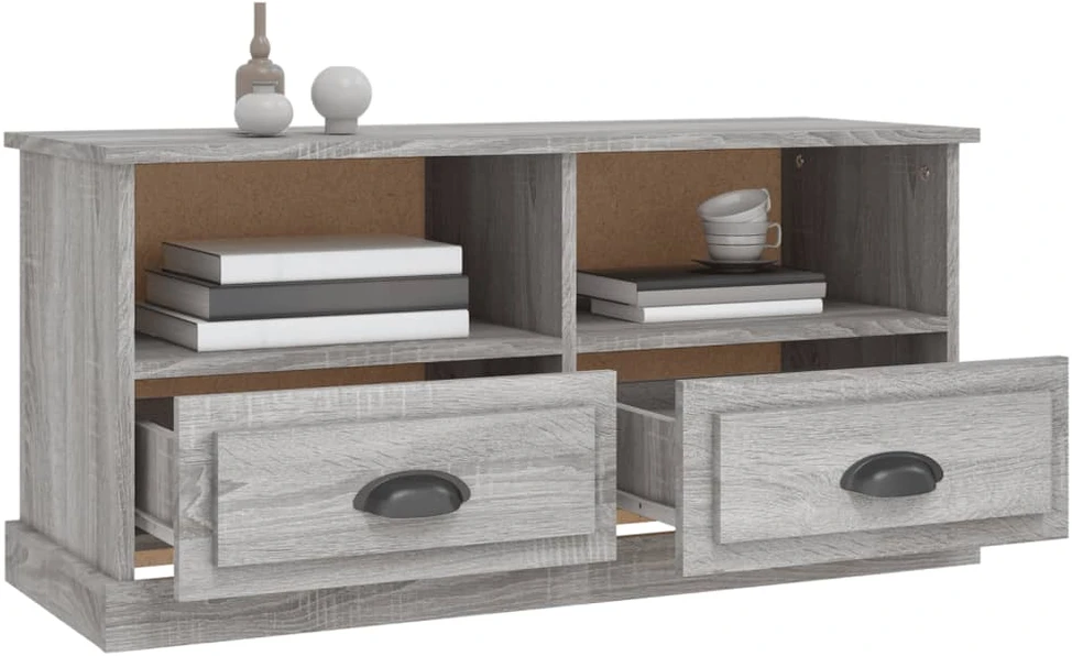 TV staliukas Televizoriaus spintelė, pilka ąžuolo, 93x35,5x45cm, mediena
