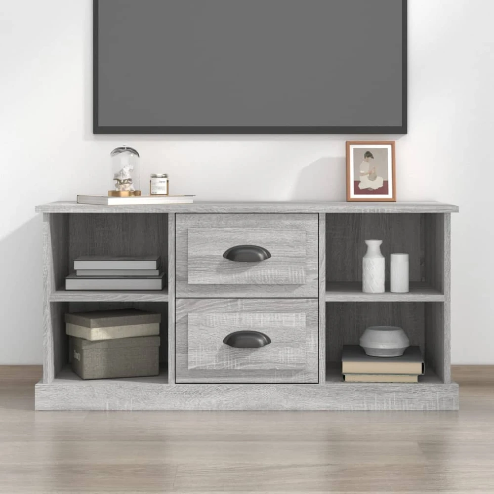 TV staliukas Televizoriaus spintelė, pilka ąžuolo, 99,5x35,5x48cm, mediena