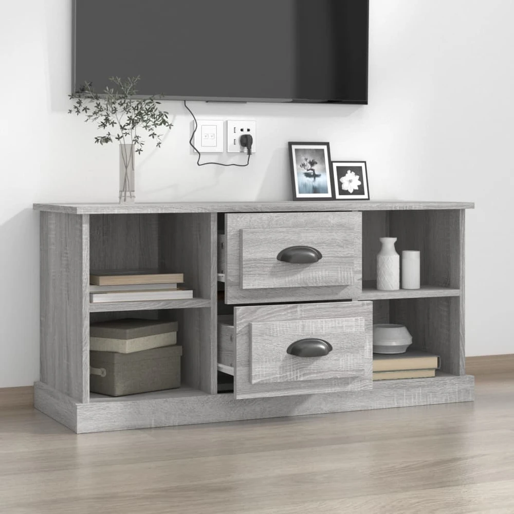 TV staliukas Televizoriaus spintelė, pilka ąžuolo, 99,5x35,5x48cm, mediena