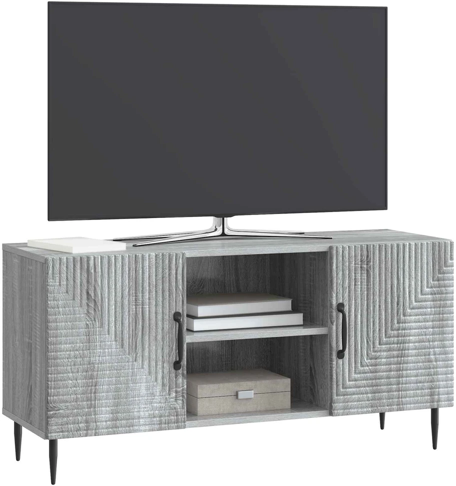 TV staliukas Televizoriaus spintelė Pilka sonoma ąžuolo 102 x 34,5 x 50 cm