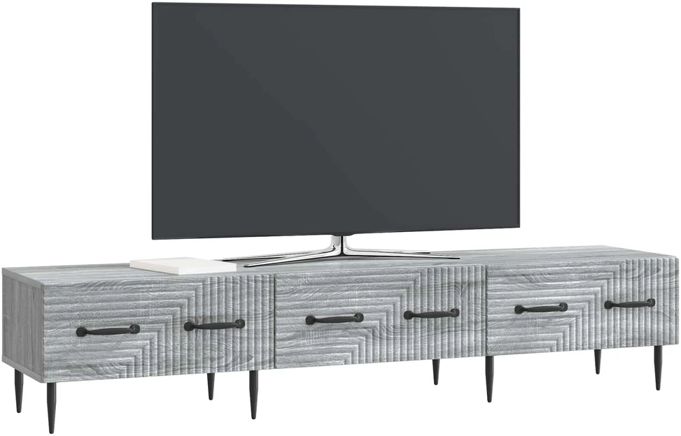 TV staliukas Televizoriaus spintelė Pilka sonoma ąžuolo 147 x 34,5 x 30 cm
