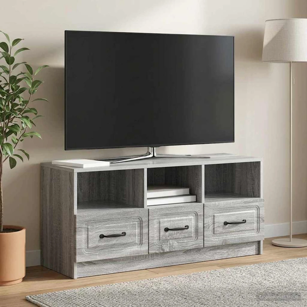 TV staliukas Televizoriaus spintelė Pilka sonoma ąžuolo 102 x 34,5 x 47 cm