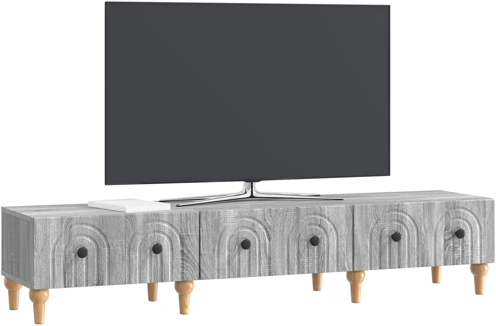 TV staliukas Televizoriaus spintelė Pilka sonoma ąžuolo 147 x 34,5 x 30 cm