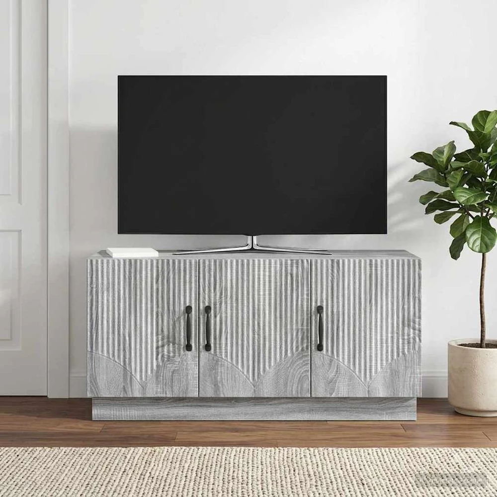 TV staliukas Televizoriaus spintelė Pilka sonoma ąžuolo 99 x 34,5 x 47 cm