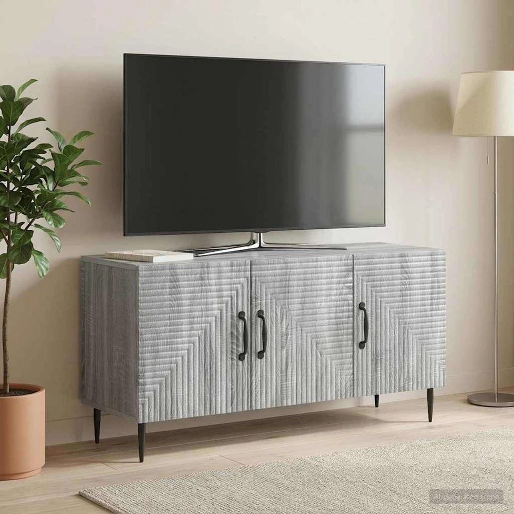 TV staliukas Televizoriaus spintelė Pilka sonoma ąžuolo 99 x 34,5 x 50 cm