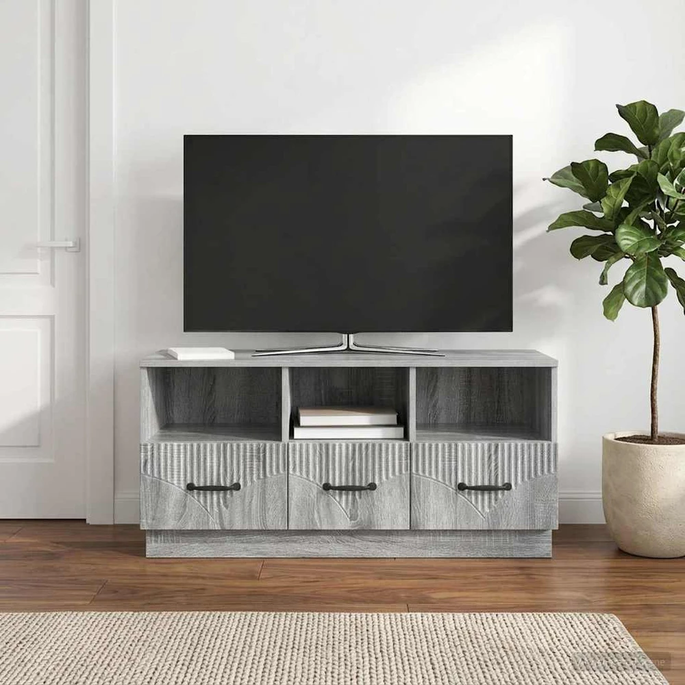 TV staliukas Televizoriaus spintelė Pilka sonoma ąžuolo 102 x 34,5 x 47 cm