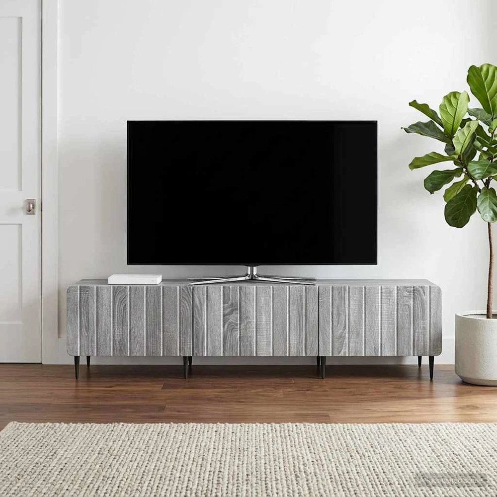TV staliukas Televizoriaus spintelė Pilka sonoma ąžuolo 147 x 34,5 x 32 cm