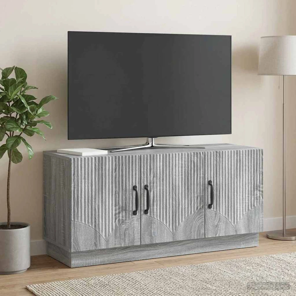 TV staliukas Televizoriaus spintelė Pilka sonoma ąžuolo 99 x 34,5 x 47 cm