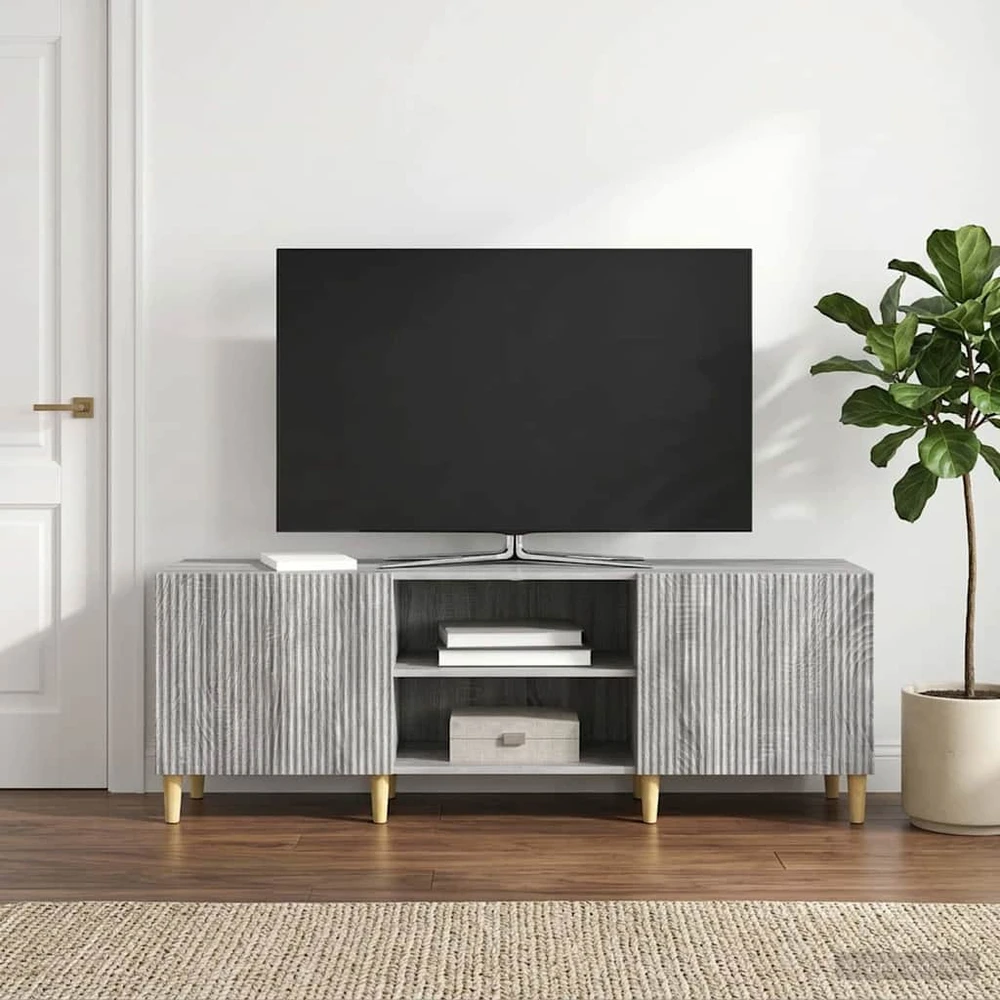 TV staliukas Televizoriaus spintelė Pilka sonoma ąžuolo 150 x 31 x 50 cm