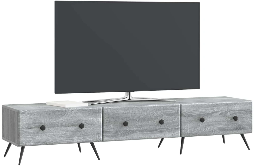 TV staliukas Televizoriaus spintelė Pilka sonoma ąžuolo 147 x 34,5 x 30 cm