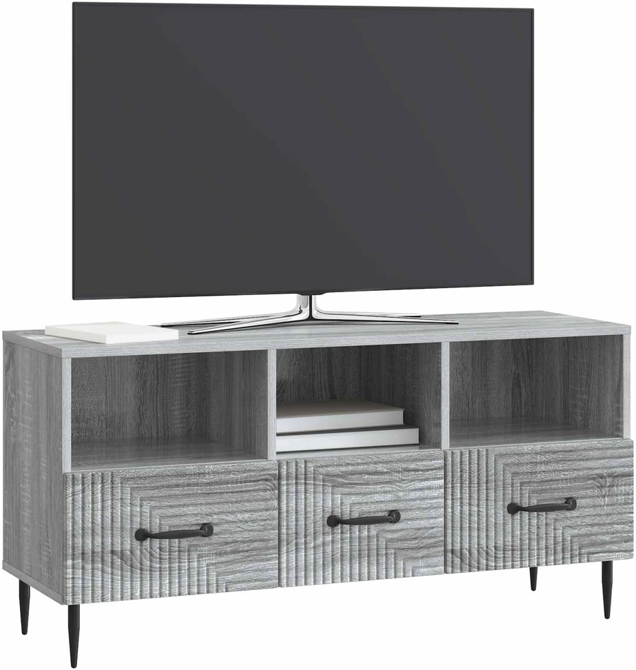 TV staliukas Televizoriaus spintelė Pilka sonoma ąžuolo 102 x 34,5 x 50 cm