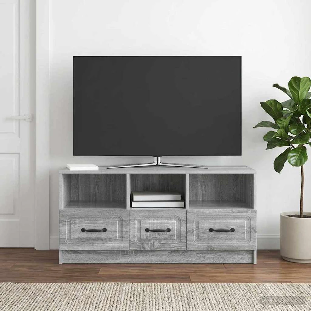 TV staliukas Televizoriaus spintelė Pilka sonoma ąžuolo 102 x 34,5 x 47 cm