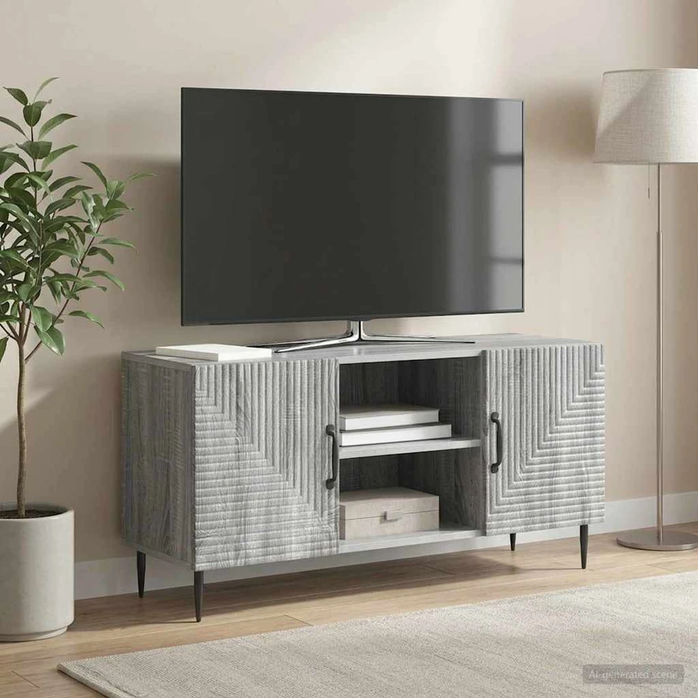 TV staliukas Televizoriaus spintelė Pilka sonoma ąžuolo 102 x 34,5 x 50 cm