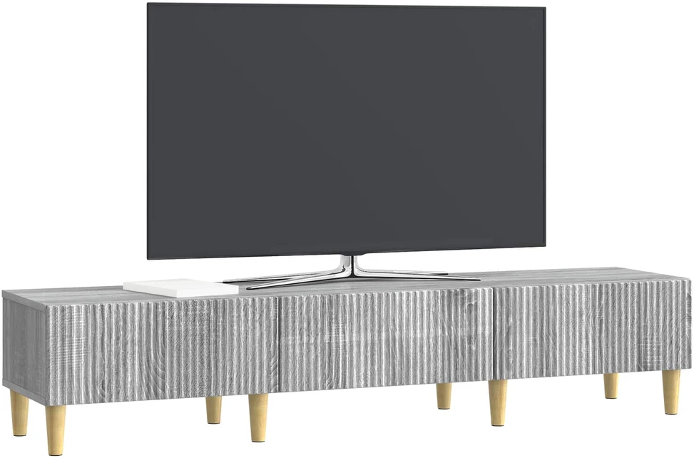 TV staliukas Televizoriaus spintelė Pilka sonoma ąžuolo 147 x 34,5 x 30 cm