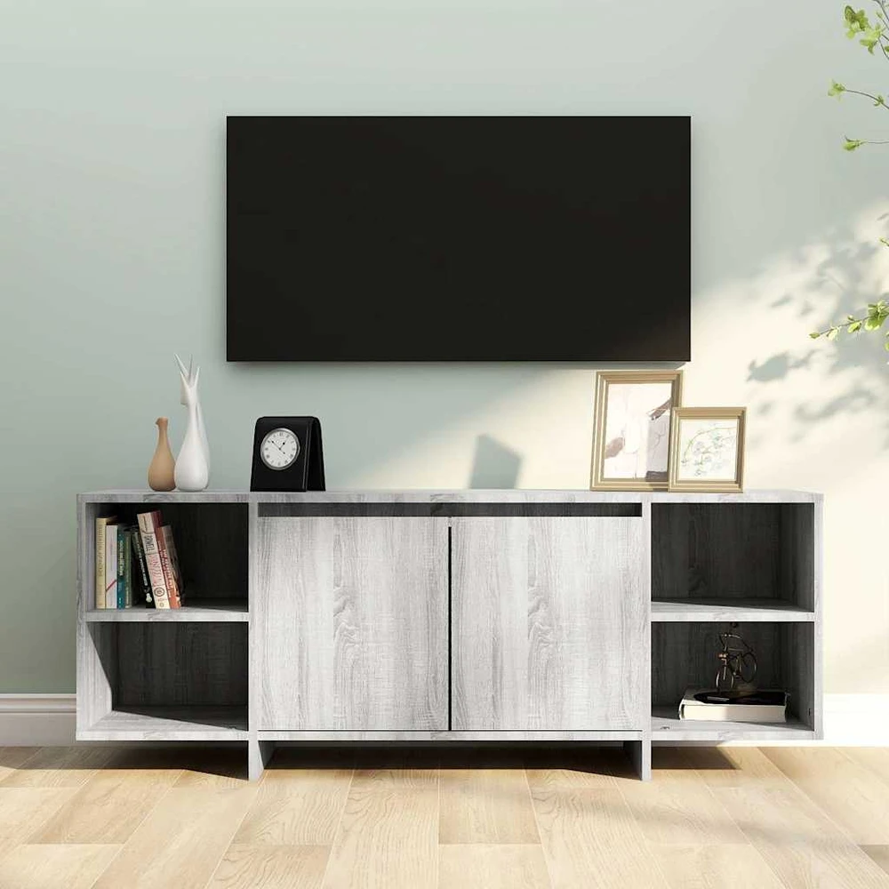 TV staliukas Televizoriaus spintelė, pilkos ąžuolo spalvos, 130x35x50cm, MDP
