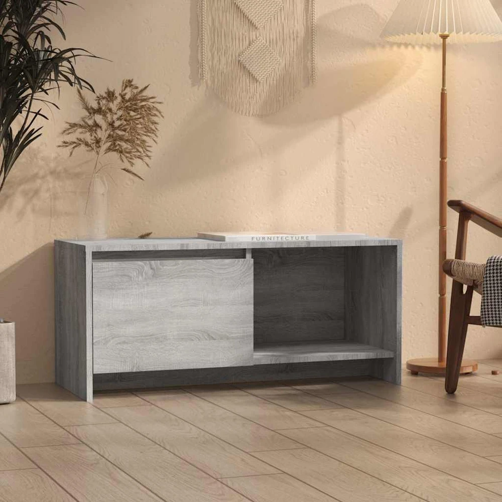 TV staliukas Televizoriaus spintelė, pilkos ąžuolo spalvos, 90x35x40cm, MDP