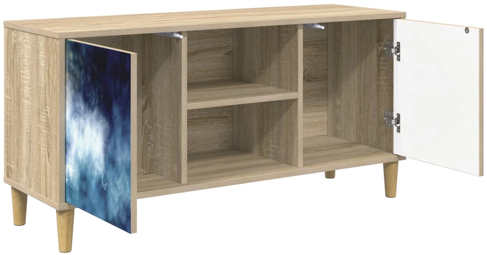 TV staliukas Televizoriaus spintelė RAALTE 102 x 33 x 50 cm Sonoma ąžuolo