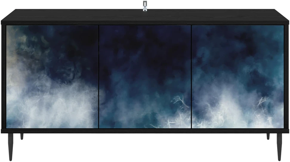 TV staliukas Televizoriaus spintelė RAALTE 102 x 33 x 51 cm Juodojo ąžuolo