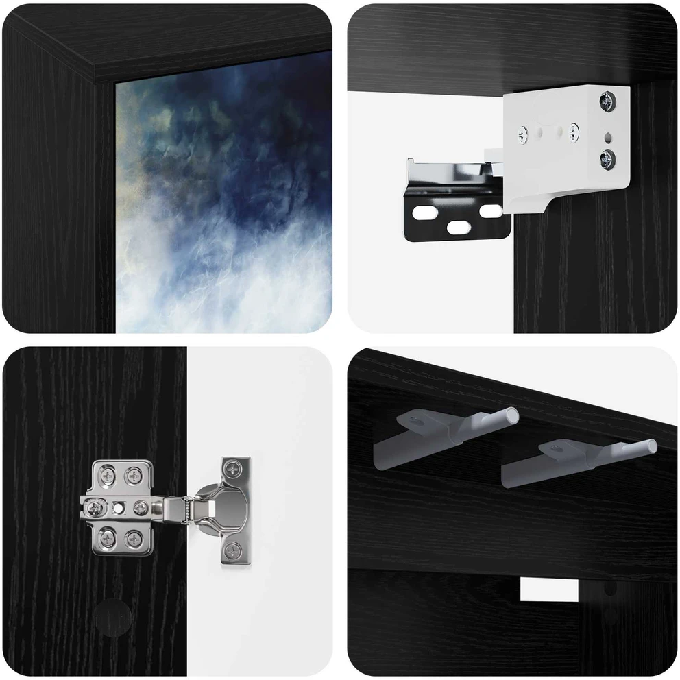 TV staliukas Televizoriaus spintelė RAALTE 69 x 33 x 50,5 cm Juodojo ąžuolo