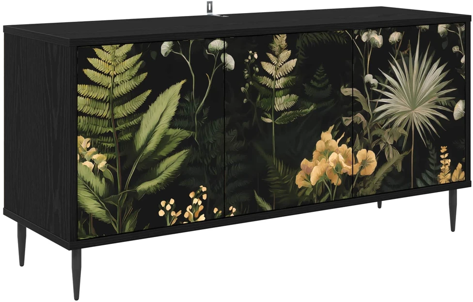 TV staliukas Televizoriaus spintelė RHENEN 102 x 33 x 51 cm Juodojo ąžuolo