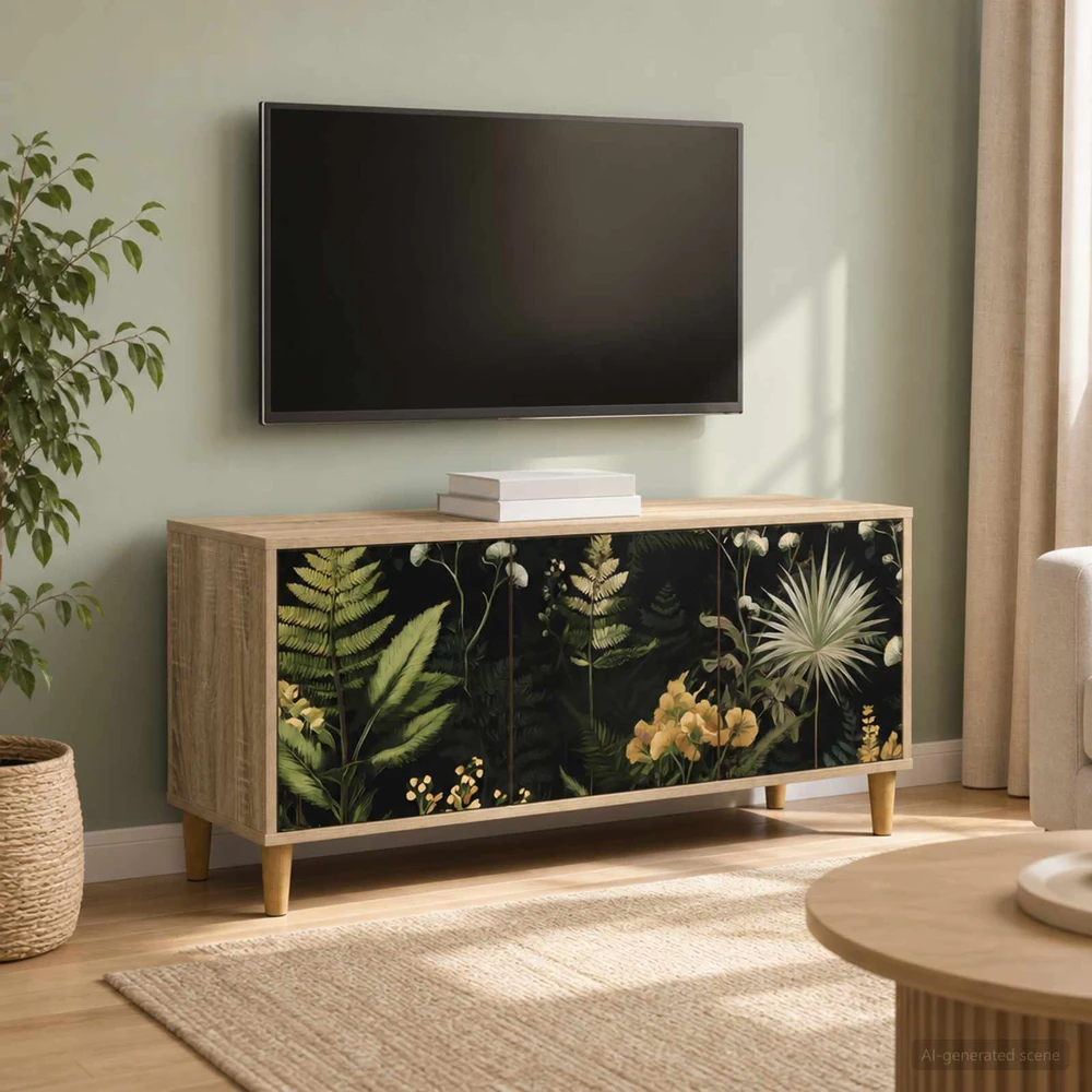 TV staliukas Televizoriaus spintelė RHENEN 102 x 33 x 50 cm Sonoma ąžuolo