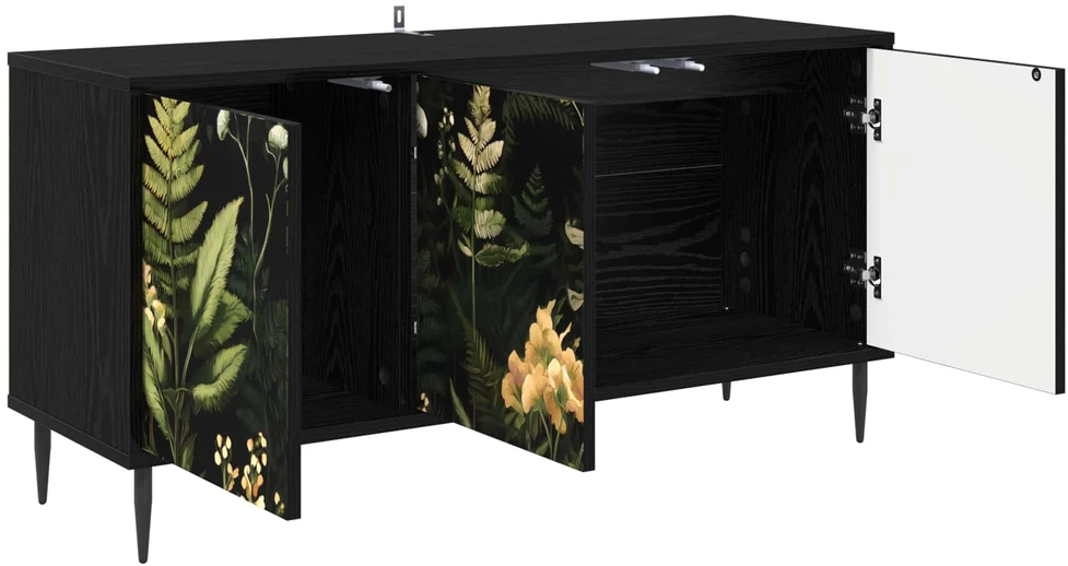 TV staliukas Televizoriaus spintelė RHENEN 102 x 33 x 51 cm Juodojo ąžuolo