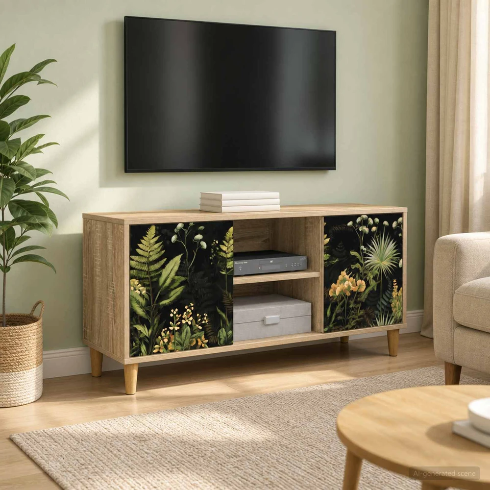 TV staliukas Televizoriaus spintelė RHENEN 102 x 33 x 50 cm Sonoma ąžuolo