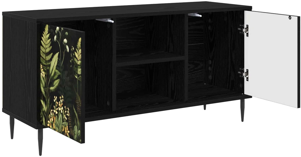 TV staliukas Televizoriaus spintelė RHENEN 102 x 33 x 51 cm Juodojo ąžuolo