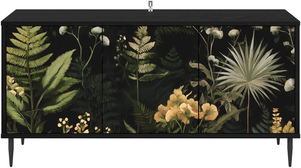 TV staliukas Televizoriaus spintelė RHENEN 102 x 33 x 51 cm Juodojo ąžuolo