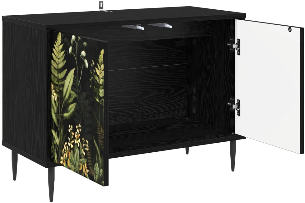 TV staliukas Televizoriaus spintelė RHENEN 69 x 33 x 50,5 cm Juodojo ąžuolo