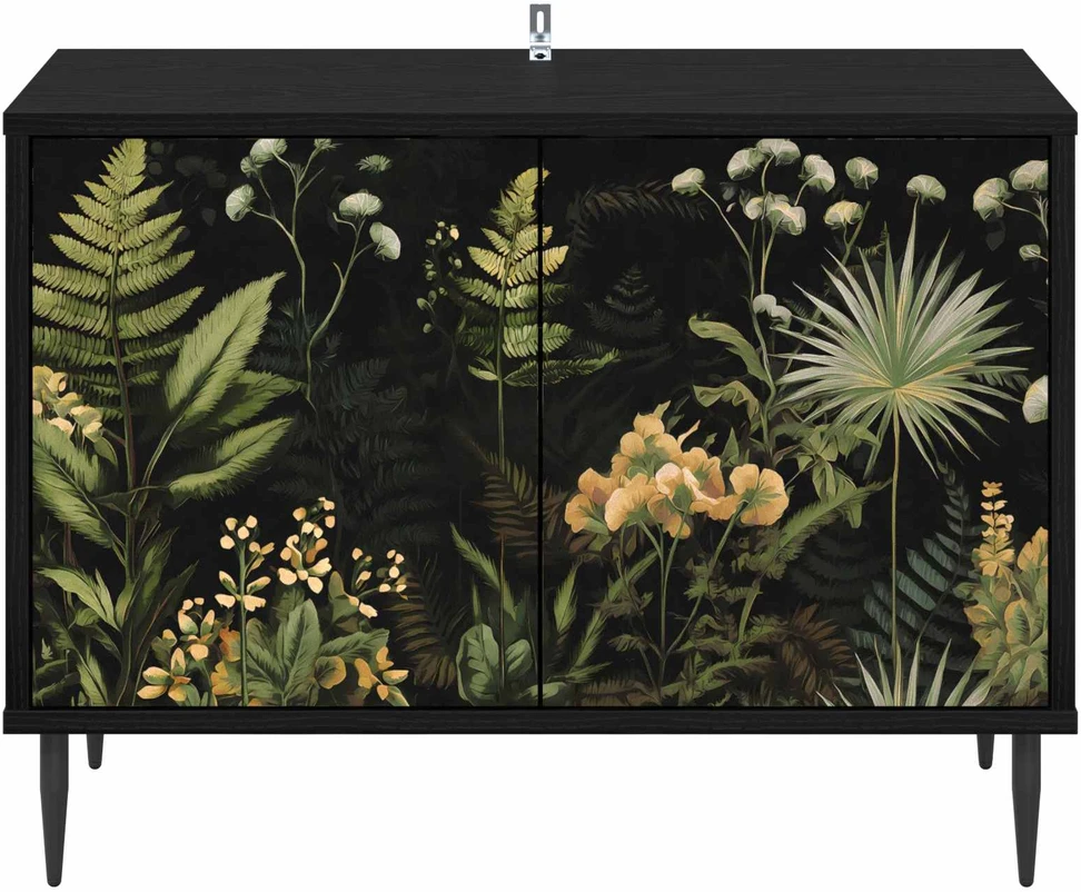TV staliukas Televizoriaus spintelė RHENEN 69 x 33 x 50,5 cm Juodojo ąžuolo