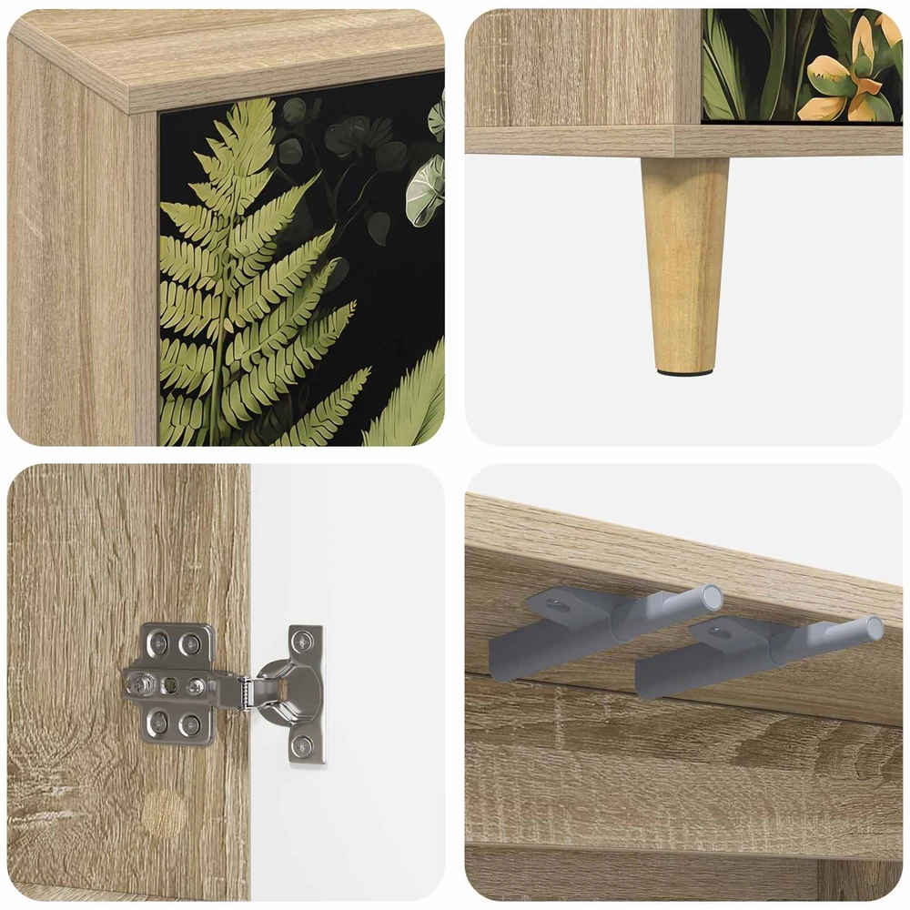 TV staliukas Televizoriaus spintelė RHENEN 69 x 33 x 50 cm Sonoma ąžuolo